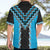 Sky Blue Niho Taniwha Mix Poutama Hawaiian Shirt Unique Taniko Aotearoa
