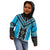 Sky Blue Niho Taniwha Mix Poutama Kid Hoodie Unique Taniko Aotearoa