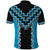 Sky Blue Niho Taniwha Mix Poutama Polo Shirt Unique Taniko Aotearoa