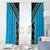 Sky Blue Niho Taniwha Mix Poutama Window Curtain Unique Taniko Aotearoa