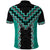 Teal Niho Taniwha Mix Poutama Polo Shirt Unique Taniko Aotearoa