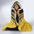 Yellow Niho Taniwha Mix Poutama Hooded Blanket Unique Taniko Aotearoa