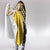 Yellow Niho Taniwha Mix Poutama Hooded Blanket Unique Taniko Aotearoa