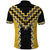 Yellow Niho Taniwha Mix Poutama Polo Shirt Unique Taniko Aotearoa