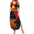 Personalised Papua New Guinea Independence Day Summer Maxi Dress Happy PNG 48th Anniversary LT01 Women Black - Polynesian Pride