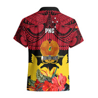 Papua New Guinea Hawaiian Shirt Bird Of Paradise Mix Polynesian Pattern LT01 - Polynesian Pride