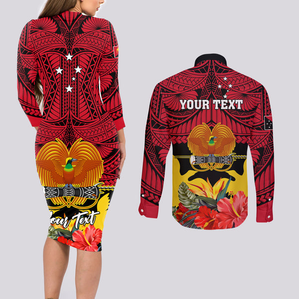 Papua New Guinea Island Long Sleeve Shirt Bird of Paradise with Gold Polynesian Tribal LT9