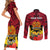 Personalised Papua New Guinea Couples Matching Short Sleeve Bodycon Dress and Long Sleeve Button Shirts Bird Of Paradise Mix Polynesian Pattern LT01 - Polynesian Pride