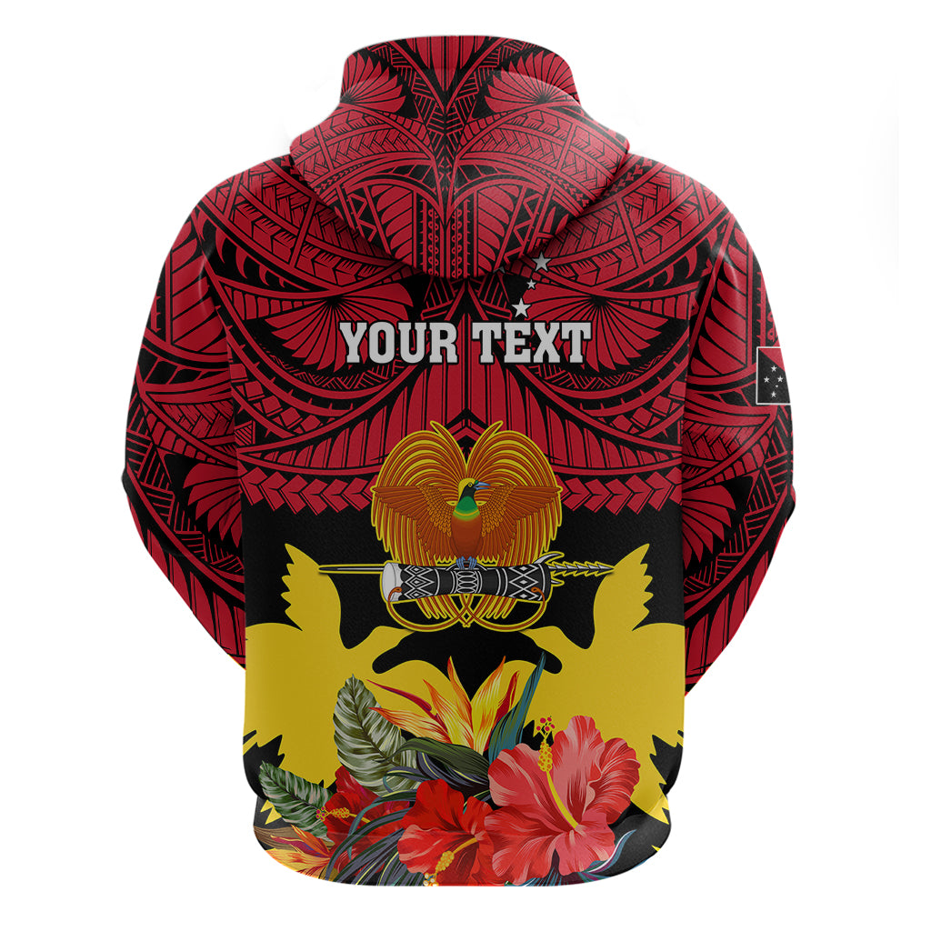 Personalised Papua New Guinea Hoodie Bird Of Paradise Mix Polynesian Pattern LT01 - Polynesian Pride