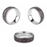 Aotearoa Pink Taniko Pattern Special Classic Ring - Polynesian Pride