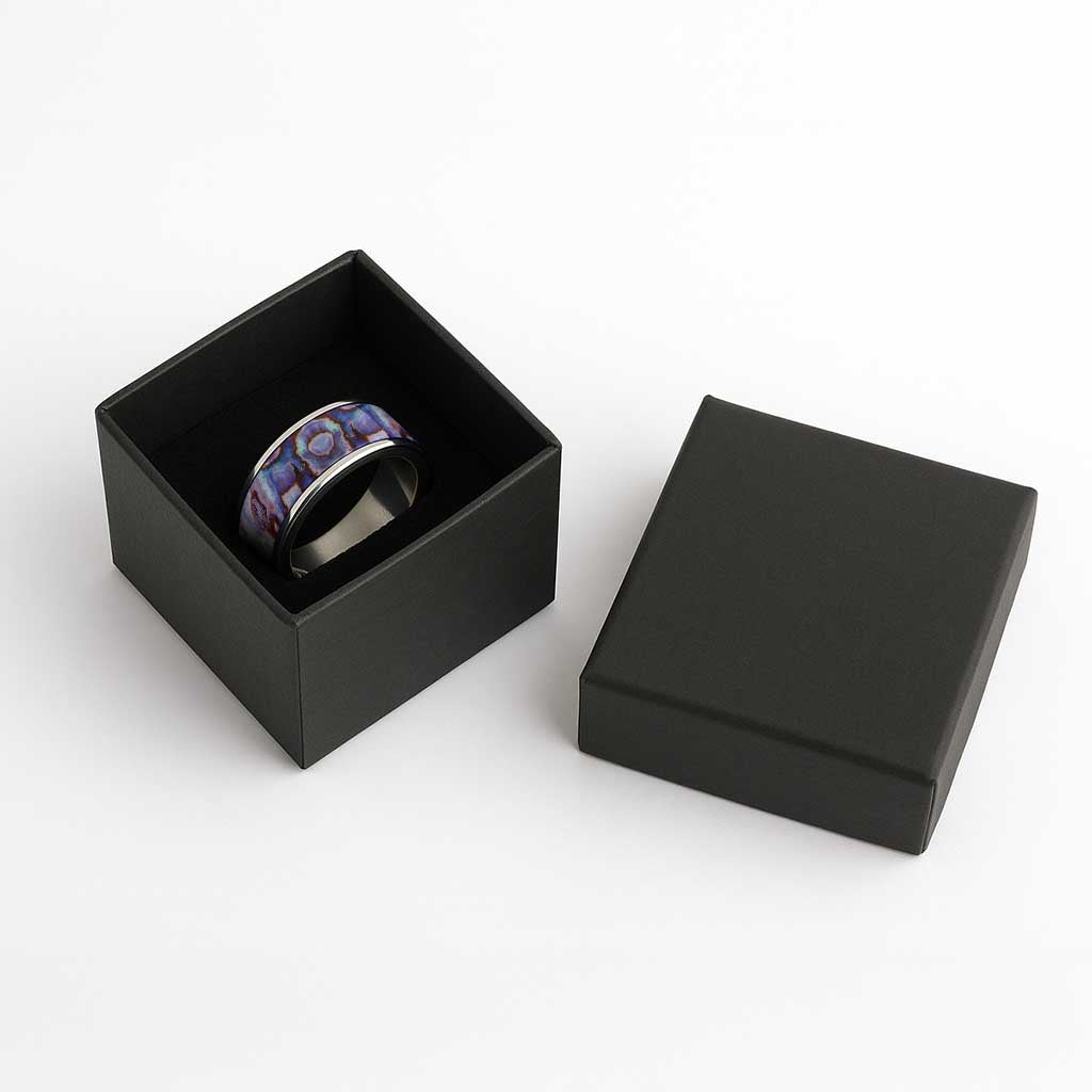 Purple Pastel Paua Shell Pattern Unique Classic Ring - Polynesian Pride