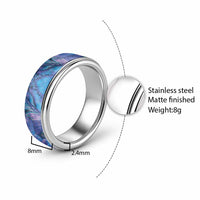 Lilac Paua Shell Pattern Unique Classic Ring - Polynesian Pride