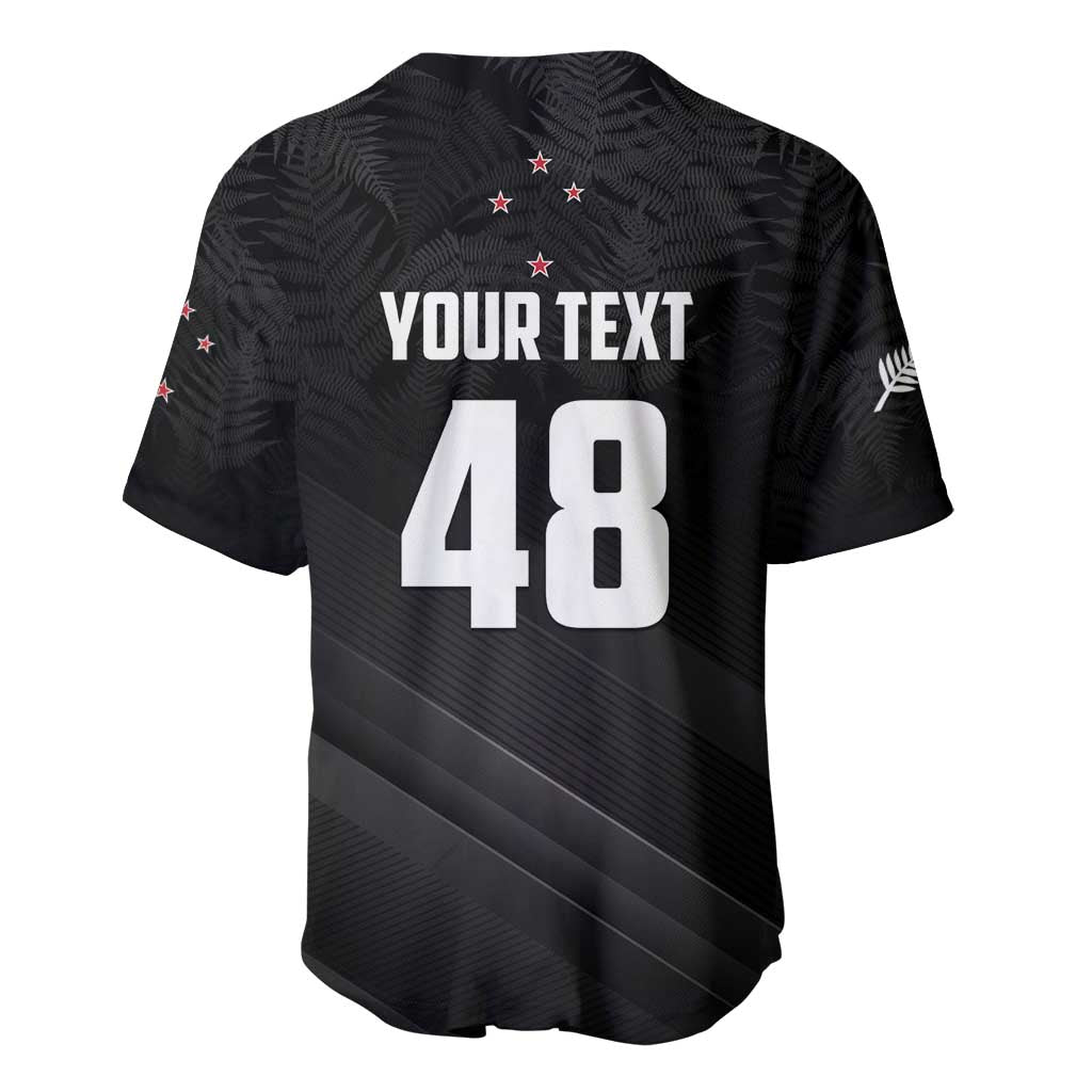 Custom New Zealand Cricket Baseball Jersey Aotearoa Black Cap Come On