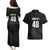 Custom New Zealand Cricket Couples Matching Puletasi and Hawaiian Shirt Aotearoa Black Cap Come On