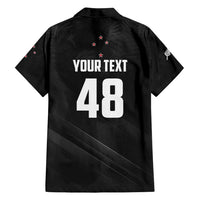 Custom New Zealand Cricket Family Matching Long Sleeve Bodycon Dress and Hawaiian Shirt Aotearoa Black Cap Come On