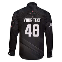 Custom New Zealand Cricket Family Matching Long Sleeve Bodycon Dress and Hawaiian Shirt Aotearoa Black Cap Come On