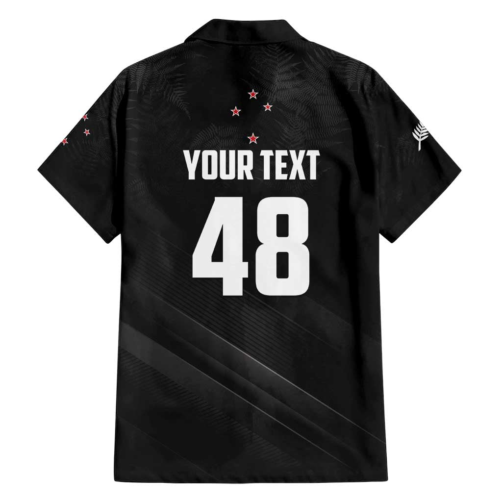 Custom New Zealand Cricket Family Matching Off Shoulder Maxi Dress and Hawaiian Shirt Aotearoa Black Cap Come On