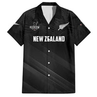 Custom New Zealand Cricket Family Matching Puletasi and Hawaiian Shirt Aotearoa Black Cap Come On LT01 Dad's Shirt - Short Sleeve Black - Polynesian Pride