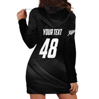 Custom New Zealand Cricket Hoodie Dress Aotearoa Black Cap Come On LT01 - Polynesian Pride