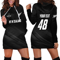 Custom New Zealand Cricket Hoodie Dress Aotearoa Black Cap Come On LT01 - Polynesian Pride