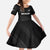 Custom New Zealand Cricket Kid Short Sleeve Dress Aotearoa Black Cap Come On