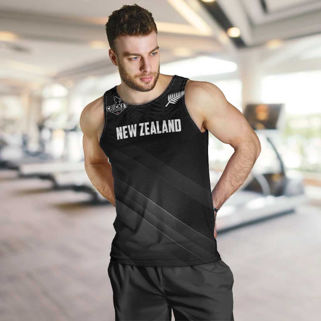 Custom New Zealand Cricket Men Tank Top Aotearoa Black Cap Come On