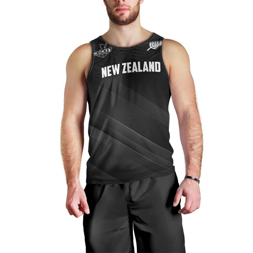 Custom New Zealand Cricket Men Tank Top Aotearoa Black Cap Come On