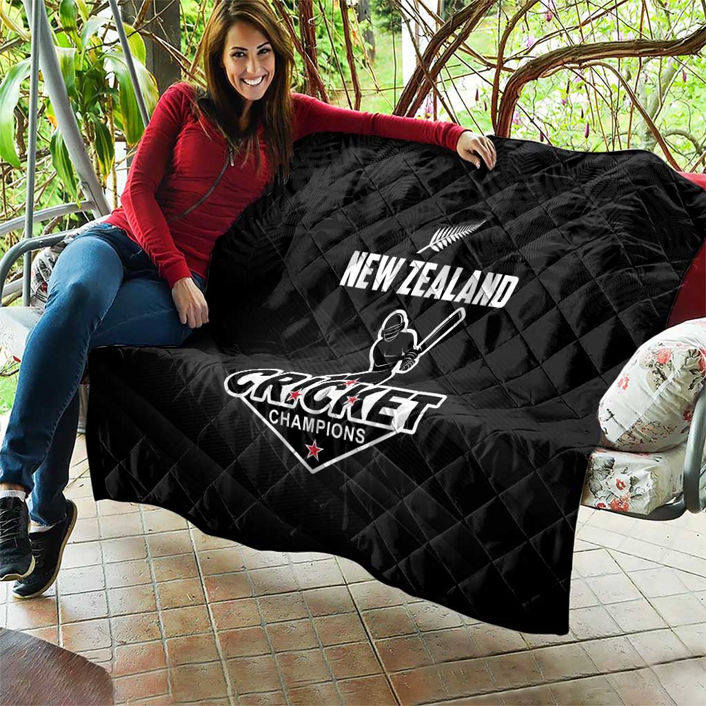 New Zealand Cricket Quilt Aotearoa Black Cap Come On LT01 - Polynesian Pride