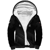 Custom New Zealand Cricket Sherpa Hoodie Aotearoa Black Cap Come On LT01 Unisex Black - Polynesian Pride