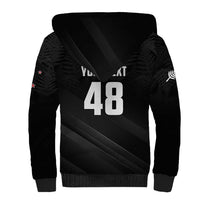 Custom New Zealand Cricket Sherpa Hoodie Aotearoa Black Cap Come On LT01 - Polynesian Pride