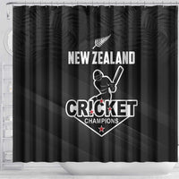 New Zealand Cricket Shower Curtain Aotearoa Black Cap Come On LT01 - Polynesian Pride