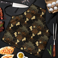 Javanese Batik Semen Apron Indonesian Traditional Pattern LT01 Black - Polynesian Pride