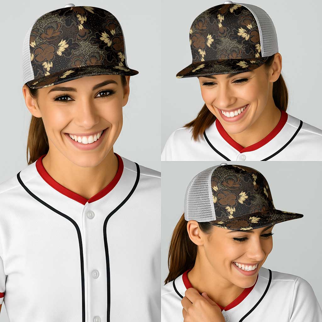 Javanese Batik Semen Baseball Net Cap Indonesian Traditional Pattern
