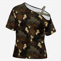 Javanese Batik Semen Cross Shoulder Shirt Indonesian Traditional Pattern