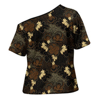 Javanese Batik Semen Cross Shoulder Shirt Indonesian Traditional Pattern
