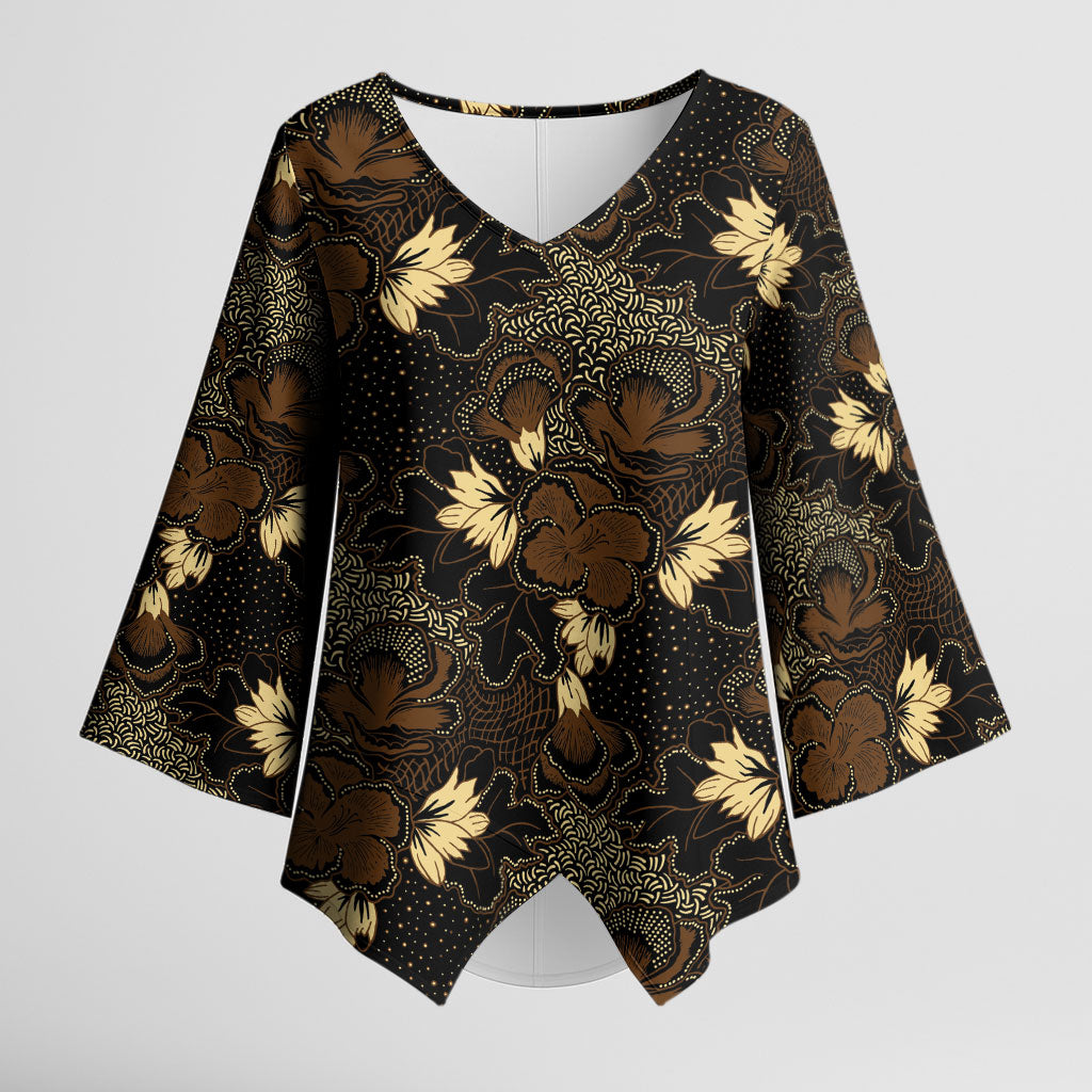 Javanese Batik Semen Kimono Sleeve Blouse Indonesian Traditional Pattern