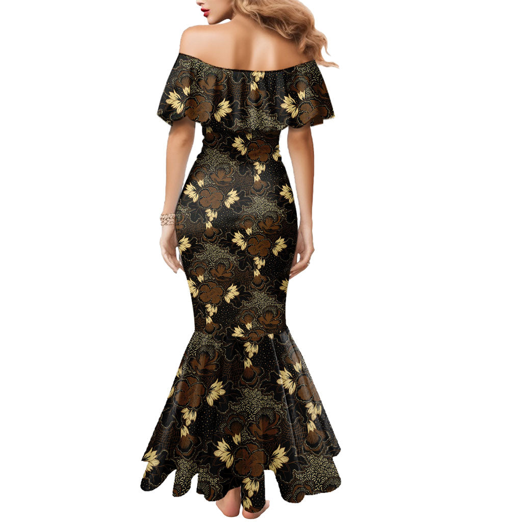 Javanese Batik Semen Mermaid Dress Indonesian Traditional Pattern