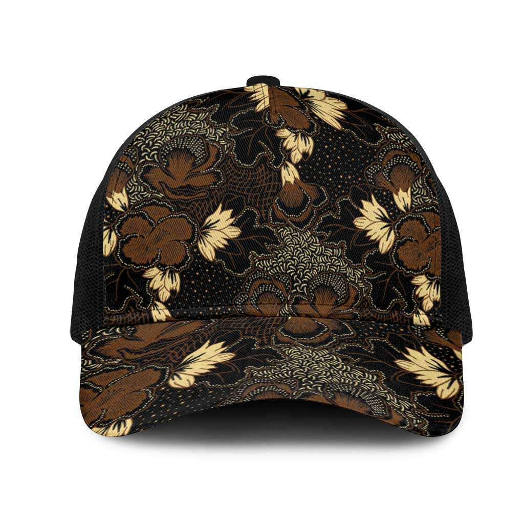 Javanese Batik Semen Mesh Trucker Cap Indonesian Traditional Pattern
