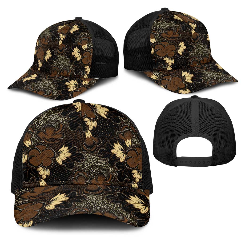 Javanese Batik Semen Mesh Trucker Cap Indonesian Traditional Pattern