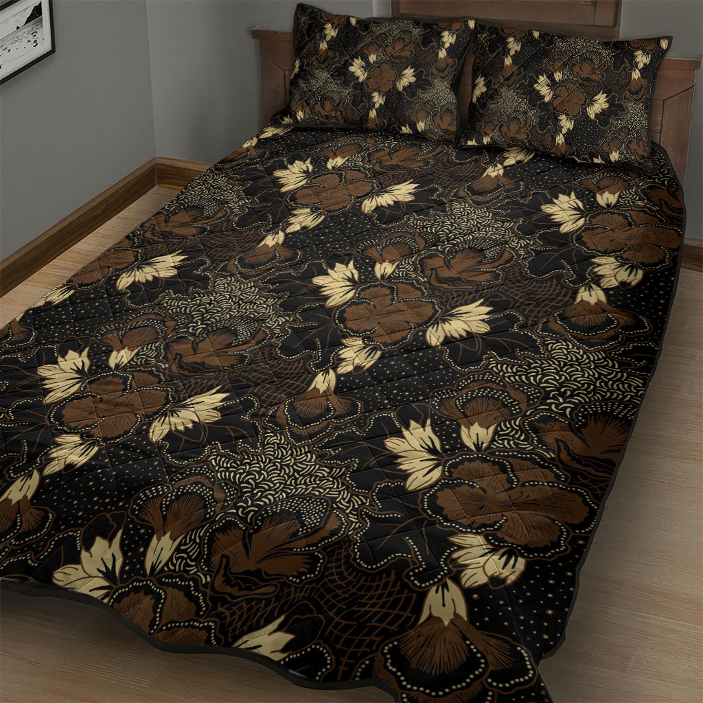 Javanese Batik Semen Quilt Bed Set Indonesian Traditional Pattern