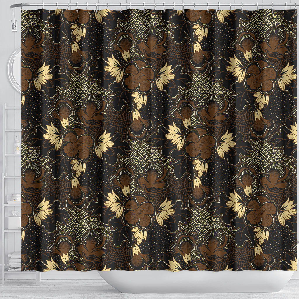 Javanese Batik Semen Shower Curtain Indonesian Traditional Pattern