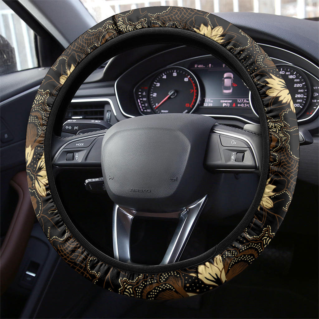 Javanese Batik Semen Steering Wheel Cover Indonesian Traditional Pattern