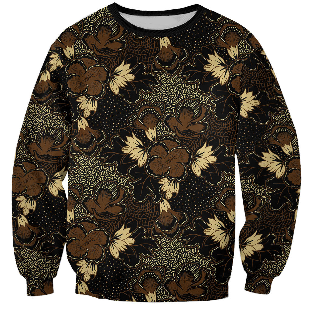 Javanese Batik Semen Sweatshirt Indonesian Traditional Pattern