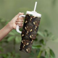 Javanese Batik Semen Tumbler With Handle Indonesian Traditional Pattern