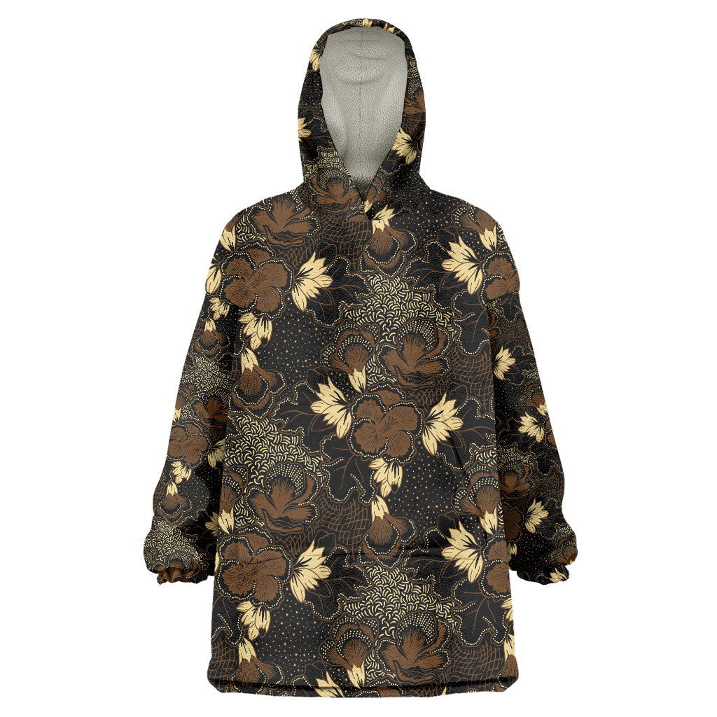 Javanese Batik Semen Wearable Blanket Hoodie Indonesian Traditional Pattern