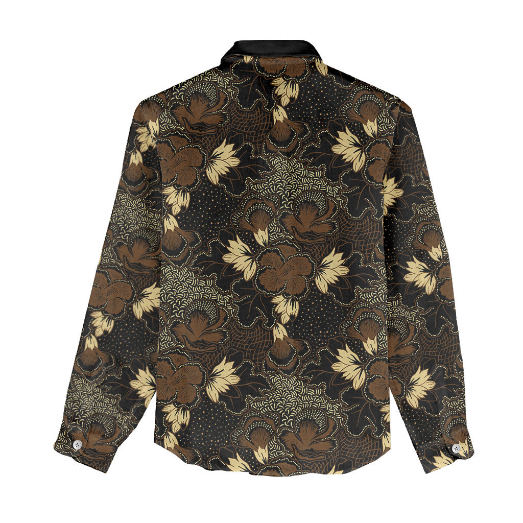 Javanese Batik Semen Women Casual Shirt Indonesian Traditional Pattern