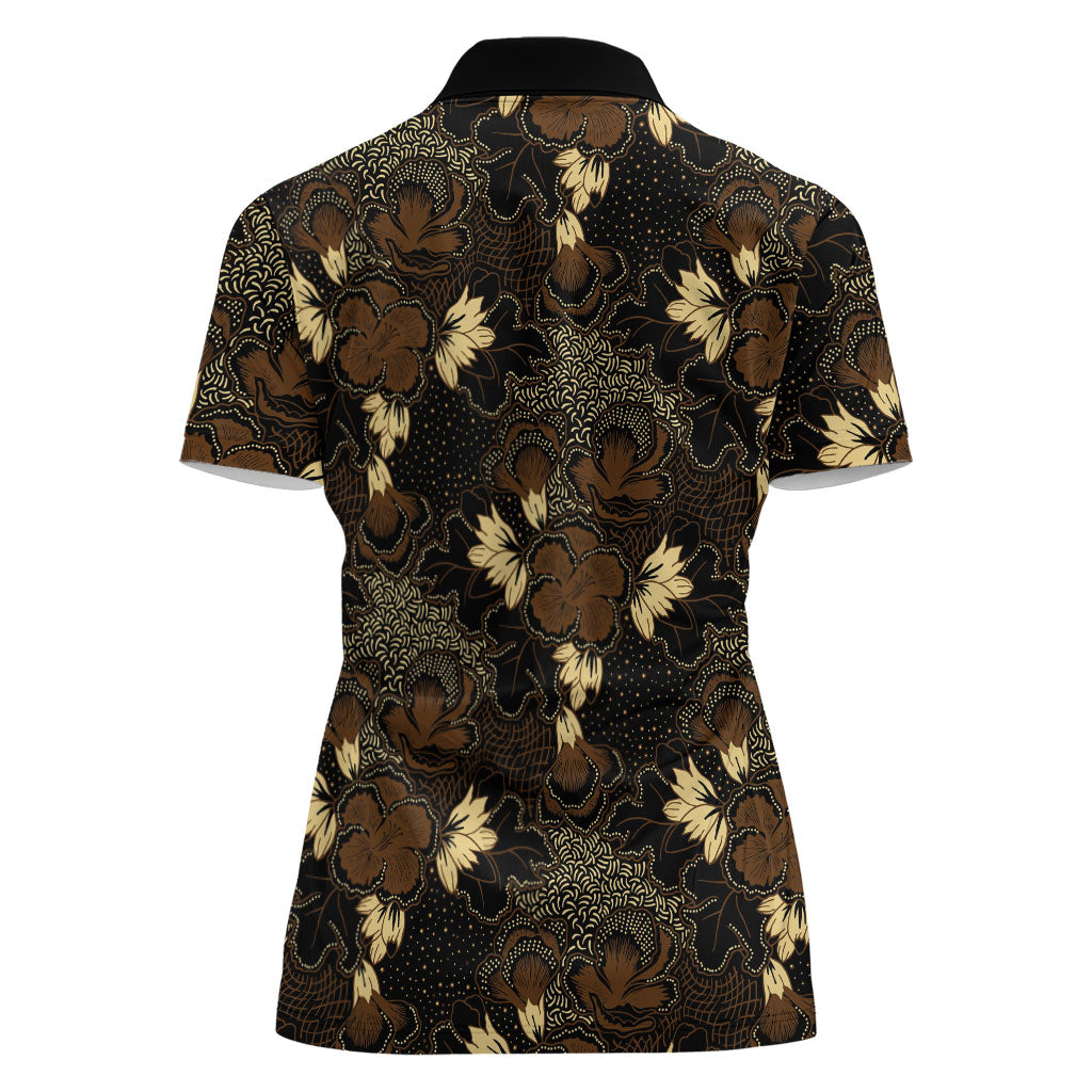 Javanese Batik Semen Women Polo Shirt Indonesian Traditional Pattern