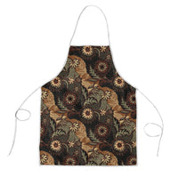 Batik Pedalaman Semen Lereng Style Apron Indonesian Traditional Pattern LT01 Black - Polynesian Pride