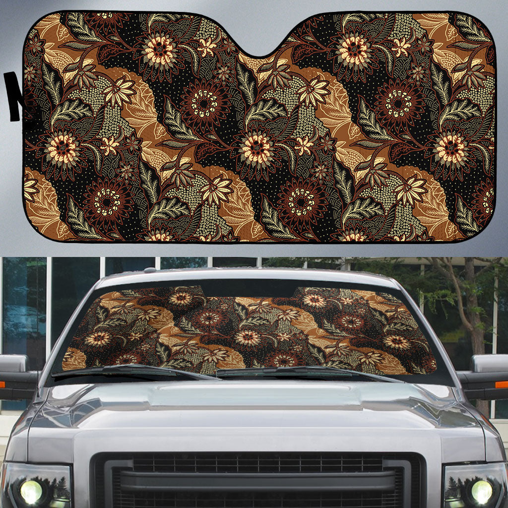 Batik Pedalaman Semen Lereng Style Auto Sun Shade Indonesian Traditional Pattern