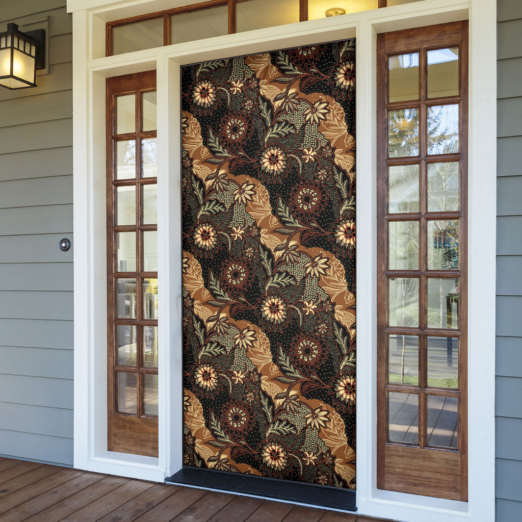 Batik Pedalaman Semen Lereng Style Door Cover Indonesian Traditional Pattern LT01 - Polynesian Pride
